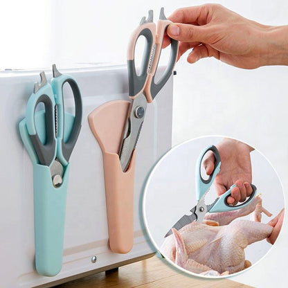 Magnetic Kitchen Bone Scissors with Stand – Heavy-Duty Multipurpose Food Shears