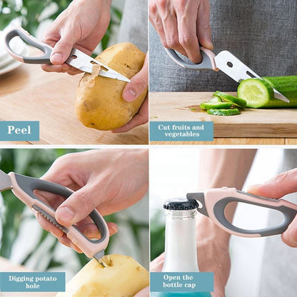 Magnetic Kitchen Bone Scissors with Stand – Heavy-Duty Multipurpose Food Shears