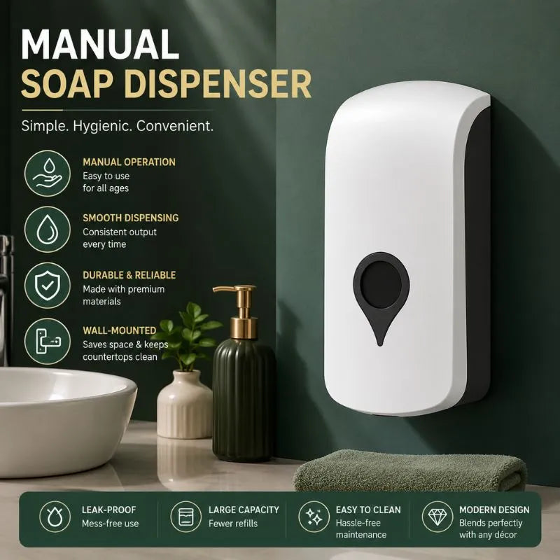 Manual Soap Dispenser Bathroom Wall Mounted Soap Dispenser