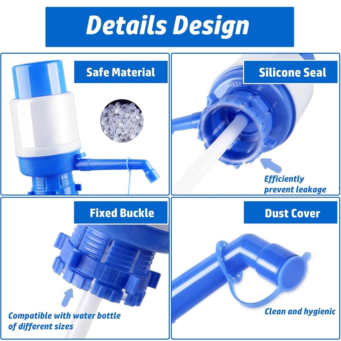 Manual Water Dispenser Pump – BPA-Free Drinking Water Pump for 19L Bottles