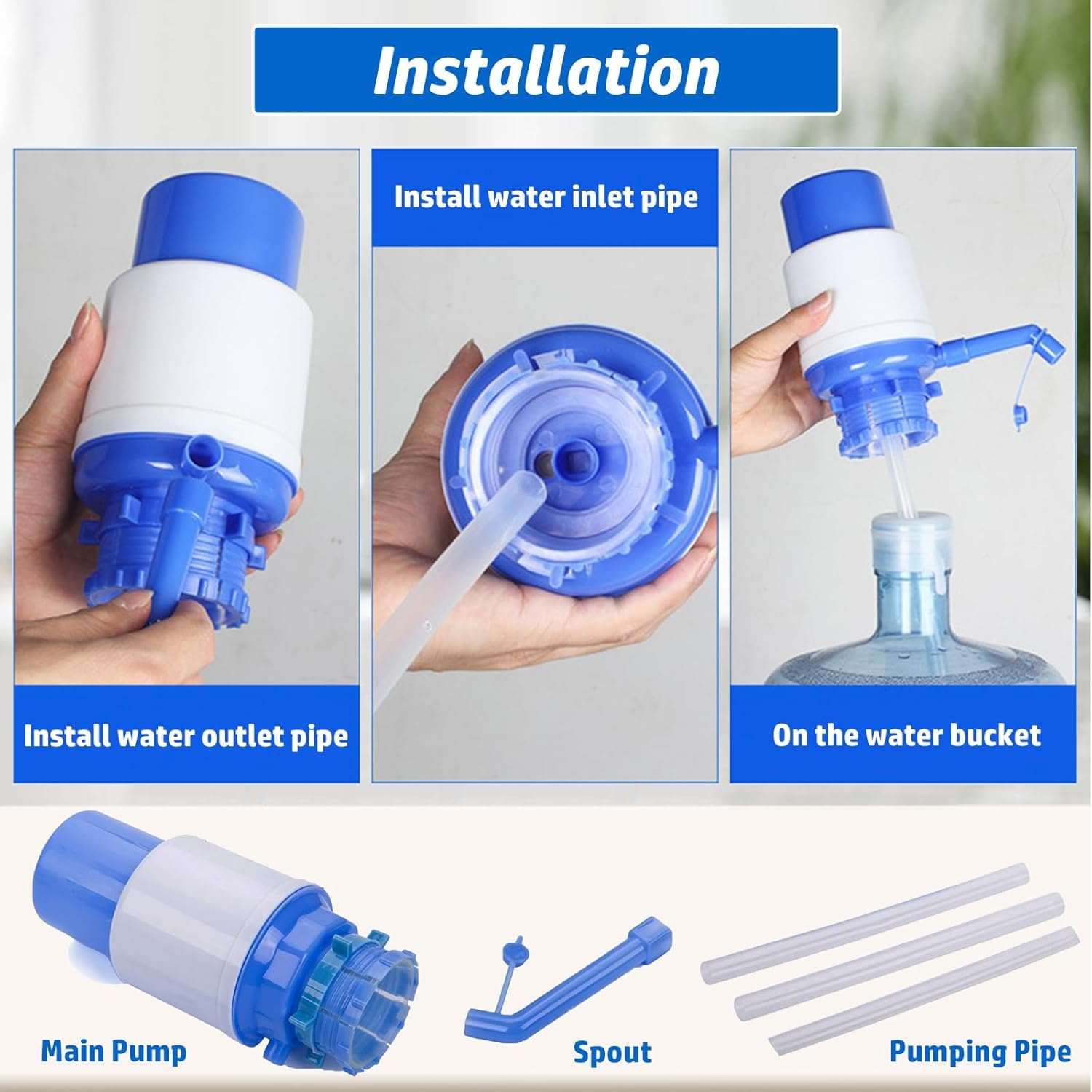Manual Water Dispenser Pump – BPA-Free Drinking Water Pump for 19L Bottles