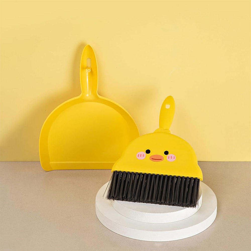 Mini Broom and Dustpan Set Cute Handheld Cleaning Brush Small Dust Cleaner for Table Desk Kitchen