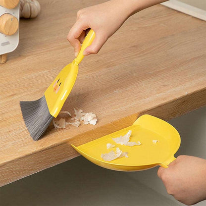 Mini Broom and Dustpan Set Cute Handheld Cleaning Brush Small Dust Cleaner for Table Desk Kitchen