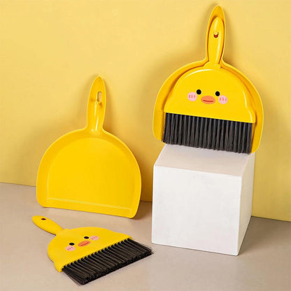 Mini Broom and Dustpan Set Cute Handheld Cleaning Brush Small Dust Cleaner for Table Desk Kitchen