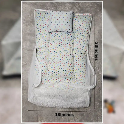 Baby Mosquito Net Bedding Set with Pillow – Foldable Infant Sleeping Bed with Protective Mosquito Net