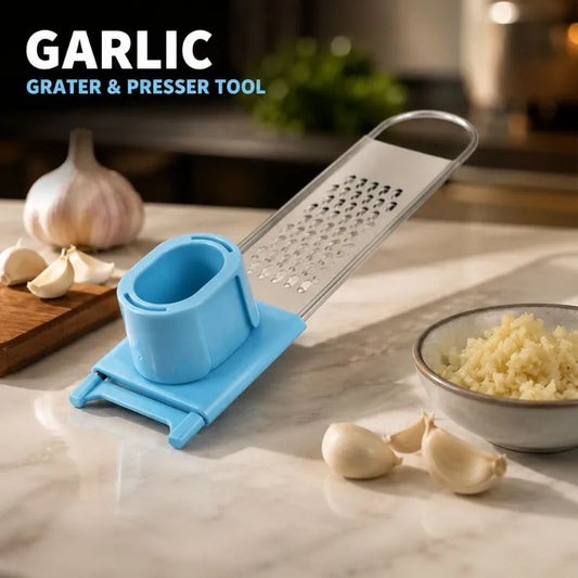 Multipurpose Garlic Grater & Presser Tool