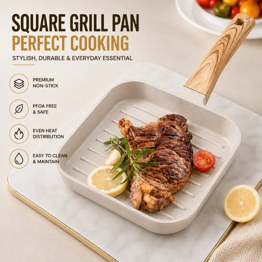 Non Stick Grill Frying Pan for Steak Breakfast & Everyday Cooking