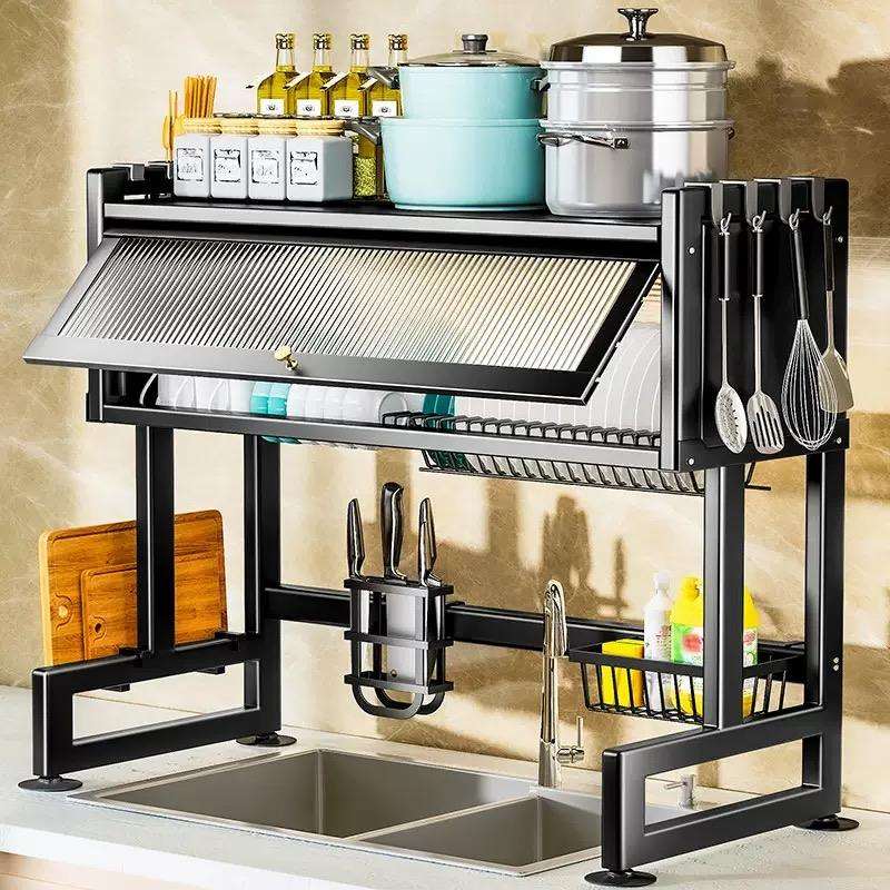 Over Sink Kitchen Dish Drainer Rack – Drying & Storage Cabinet