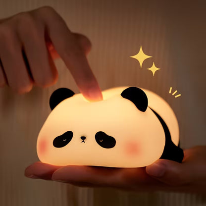 Panda Silicone Lamp Night Light – USB Rechargeable Cute Bedside Sleep Light