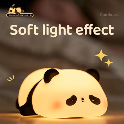 Panda Silicone Lamp Night Light – USB Rechargeable Cute Bedside Sleep Light
