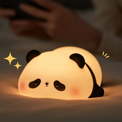 Panda Silicone Lamp Night Light – USB Rechargeable Cute Bedside Sleep Light