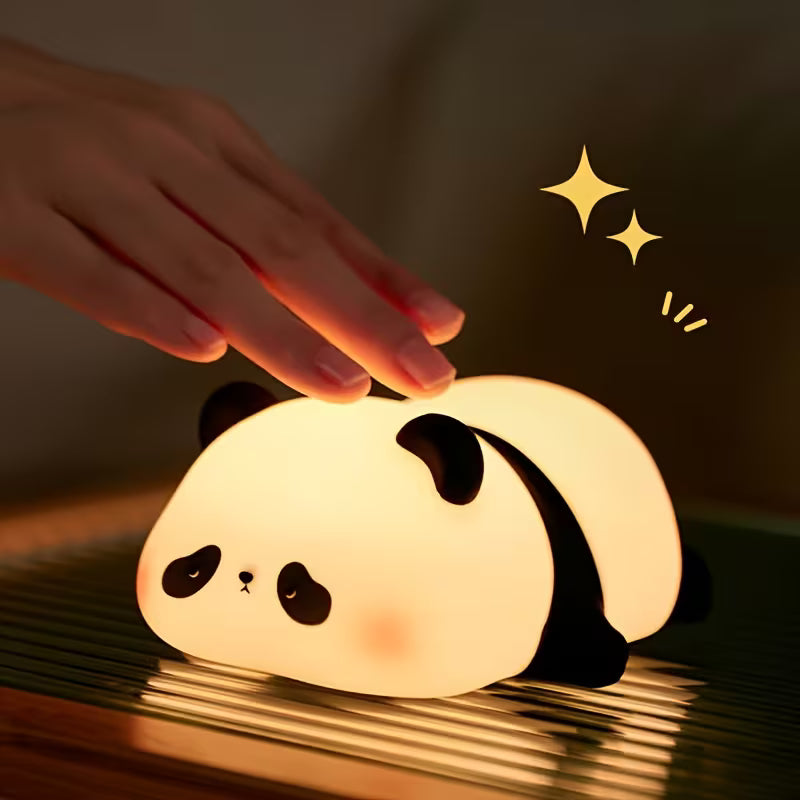Panda Silicone Lamp Night Light – USB Rechargeable Cute Bedside Sleep Light
