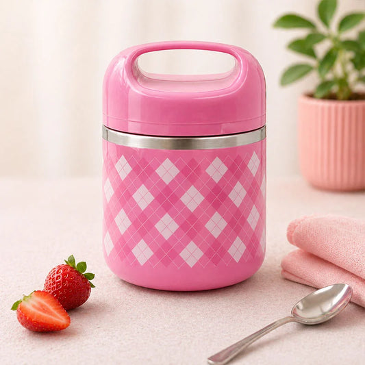 Portable Stainless Steel Lunch Box 630ml – Thermal Tiffin with Handle