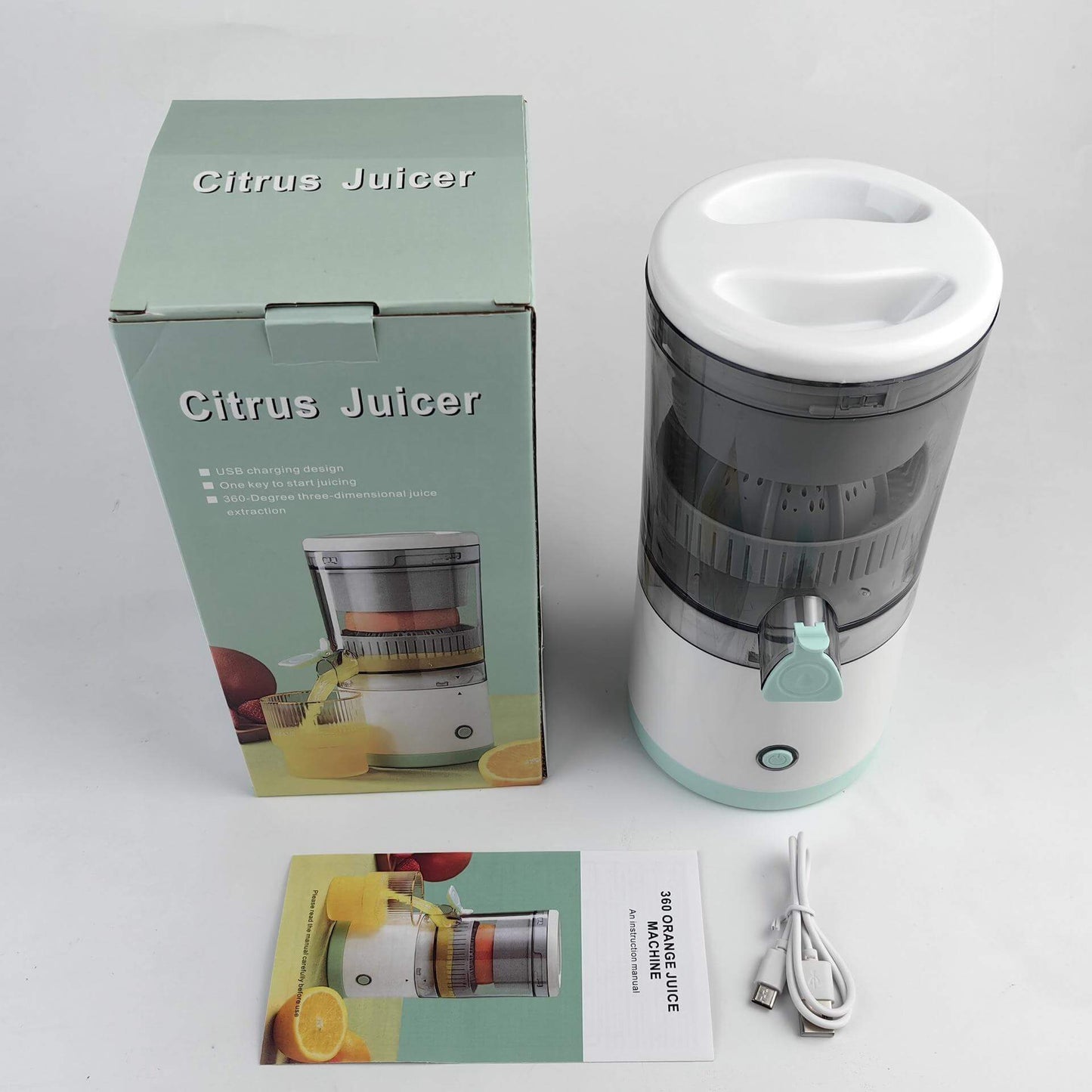 Portable Electric Citrus Juicer – USB Rechargeable 45W