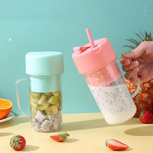 Portable Electric Mini Juicer Cup with Straw