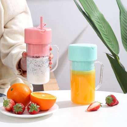 Portable Electric Mini Juicer Cup with Straw