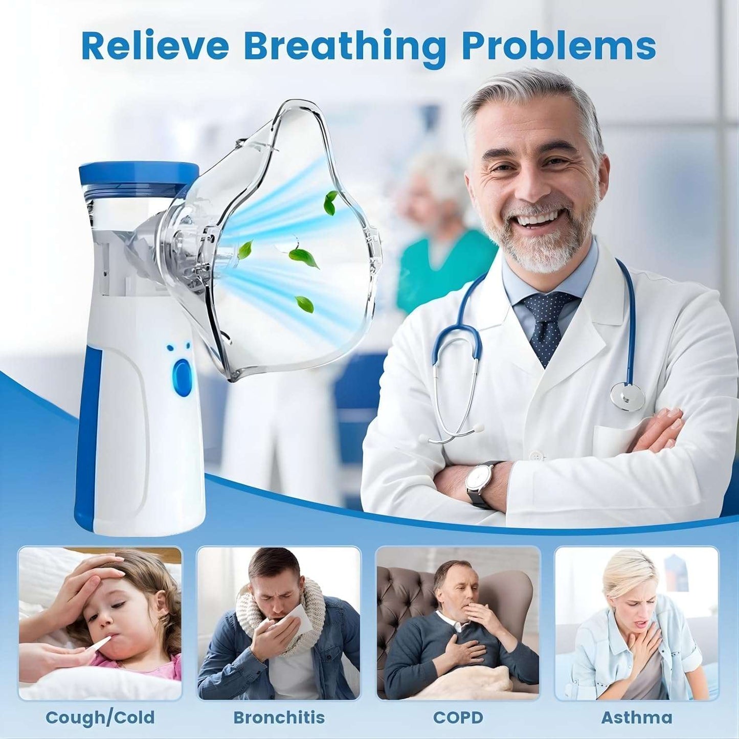Portable Mesh Nebulizer Inhaler