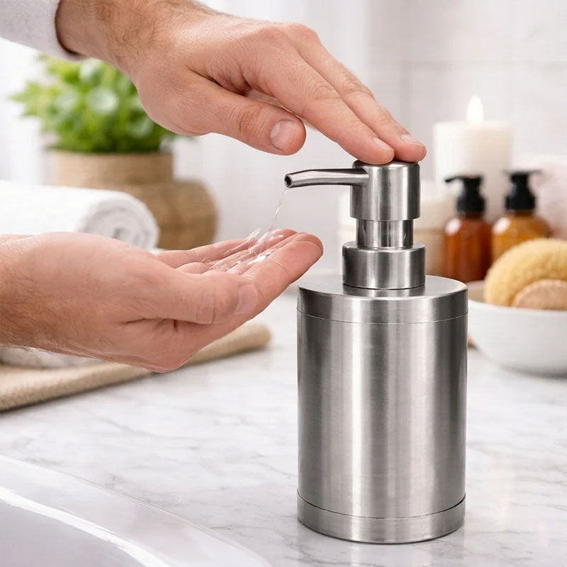 Premium Metal Soap Dispenser – Refillable Liquid Soap, Shampoo & Sanitizer Pump for Kitchen and Bathroom