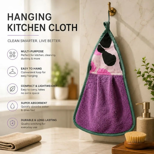 Hanging Kitchen Cleaning Towel – Ultra Absorbent Quick-Dry Hand Towel
