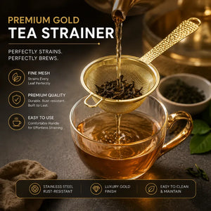 Stainless Steel Tea Strainer – Fine Mesh Tea Filter for Loose Leaf Tea