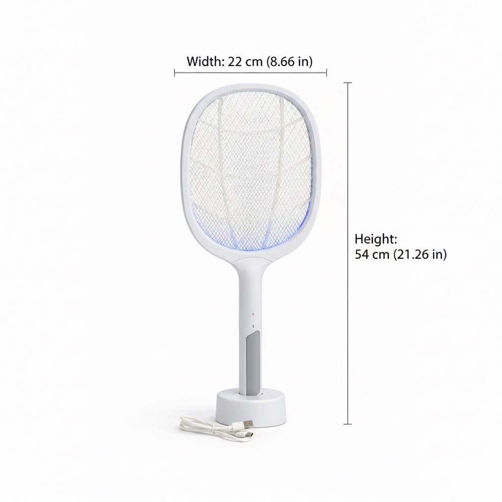 Rechargeable Electric Mosquito Racket USB Bug Zapper UV Light Insect Killer