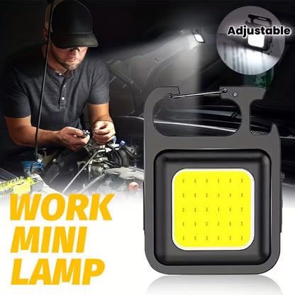 Rechargeable Keychain Light – COB Mini Flashlight with 4 Lighting Modes