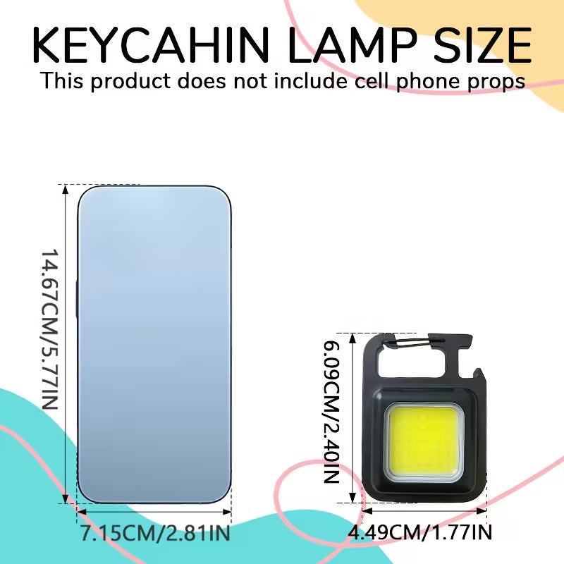 Rechargeable Keychain Light – COB Mini Flashlight with 4 Lighting Modes