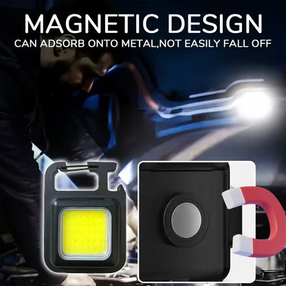 Rechargeable Keychain Light – COB Mini Flashlight with 4 Lighting Modes