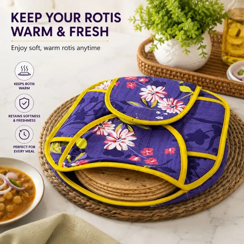 For Roti Heating Mesh Roti Warmer Chabbi – Insulated Roti Cover for Warm & Fresh Rotis – WeHome