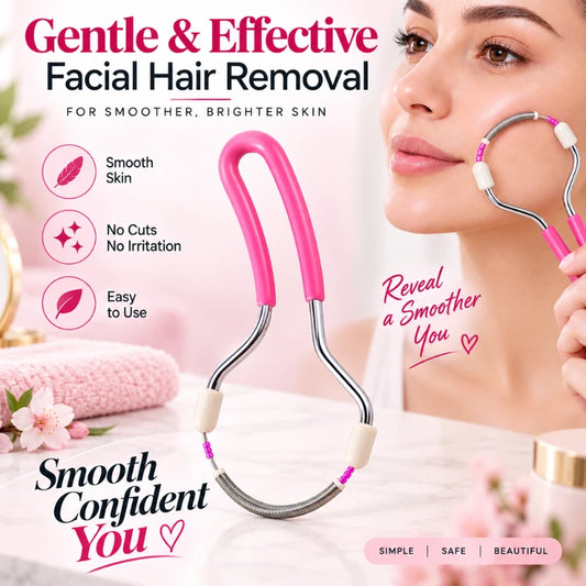 Safe Handheld Spring Roller Facial Hair Remover – Women’s Facial Epilator