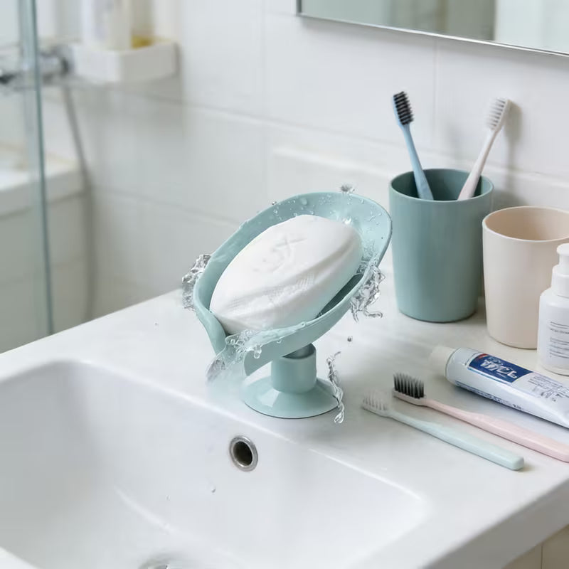 Self-Draining Soap Dish – Quick Drain Soap Holder for Bathroom & Kitchen