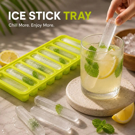 Silicone Ice Cube Tray 10 Grid BPA Free Ice Stick Mold for Bottle Ice Popsicle Tray