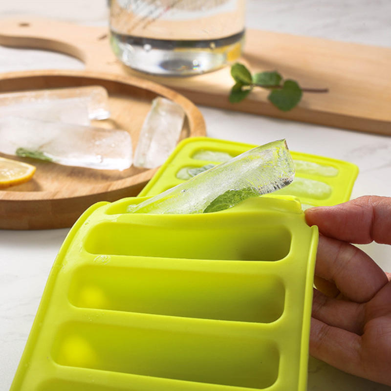 Silicone Ice Cube Tray 10 Grid BPA Free Ice Stick Mold for Bottle Ice Popsicle Tray