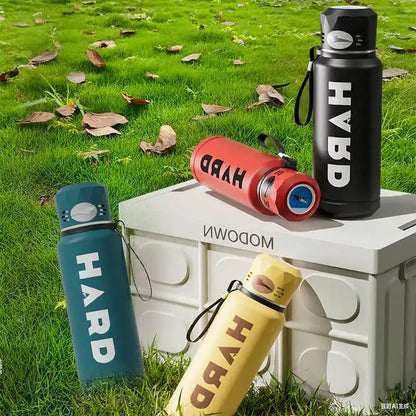 Sports Stainless Steel Thermos Flask – Vacuum Insulated Water Bottle with Compass