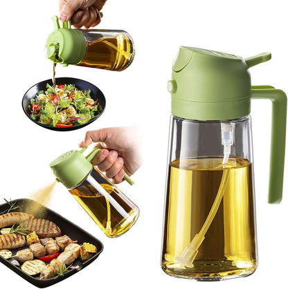 Sprayable & Pourable Oil Bottle – 2-in-1 Oil Dispenser for Healthy Cooking