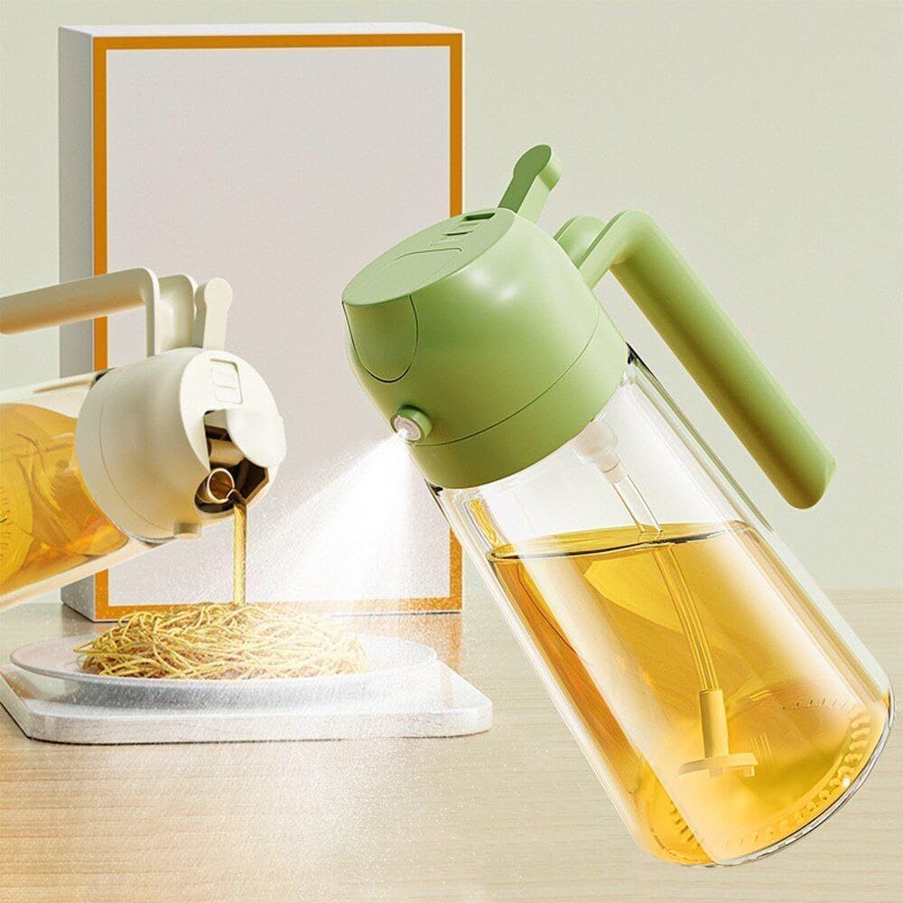 Sprayable & Pourable Oil Bottle – 2-in-1 Oil Dispenser for Healthy Cooking