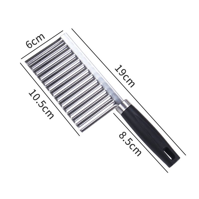 Stainless Steel Crinkle Cutter Potato Knife Wave Slicer French Fry Cutter