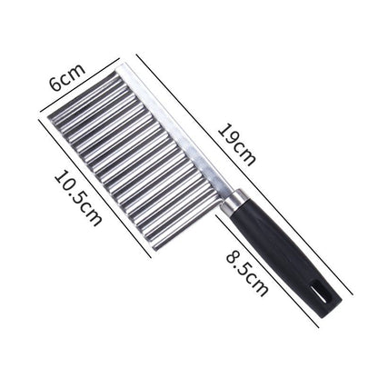 Stainless Steel Crinkle Cutter Potato Knife Wave Slicer French Fry Cutter