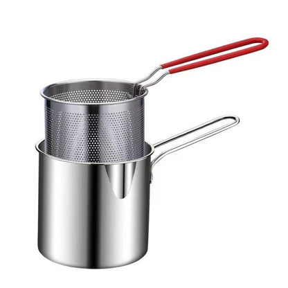 Stainless Steel Deep Fryer Pot with Frying Basket