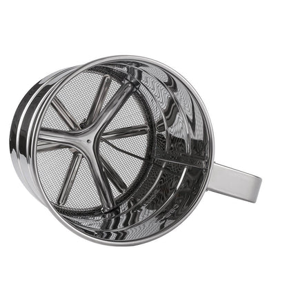 Stainless Steel Flour Sifter – Hand Press Baking Sieve