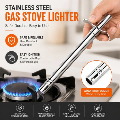 Stainless Steel Gas Stove Lighter for Kitchen