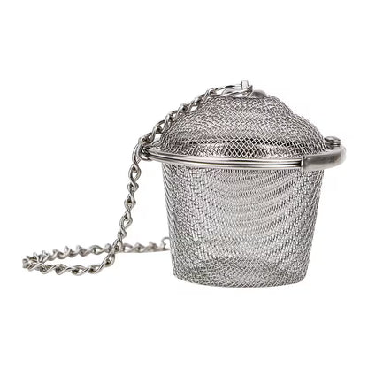 Stainless Steel Loose Leaf Tea Infuser – Reusable Locking Mesh Tea Strainer for Hot & Iced Tea