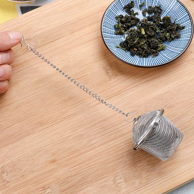 Stainless Steel Loose Leaf Tea Infuser – Reusable Locking Mesh Tea Strainer for Hot & Iced Tea