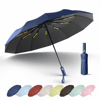 Sun & Waterproof Auto Umbrella – UV Protected Windproof Folding Umbrella