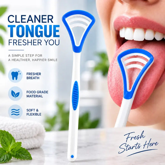 Tongue Cleaner | Dual-Action Tongue Scraper & Brush
