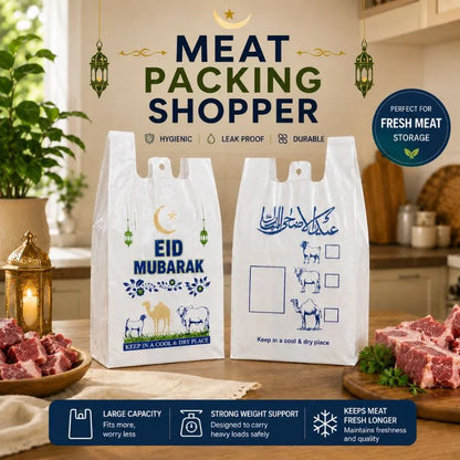 Eid Ul Adha Meat Bag 50 PCS set Heavy-Duty Disposable Meat Packing Shopper