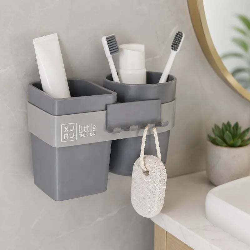 Wall Mounted Toothbrush & Toothpaste Organizer Holder – close-up detail
