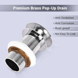 Wash Basin Pop-Up Drain Stopper – Universal Fit, Chrome Finish