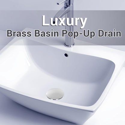 Wash Basin Pop-Up Drain Stopper – Universal Fit, Chrome Finish