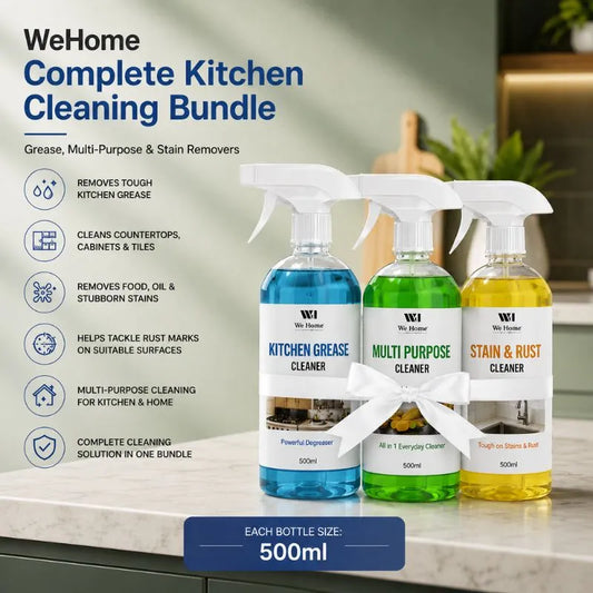 WeHome Complete Kitchen Cleaning Bundle – Grease, Multi-Purpose & Stain Removers